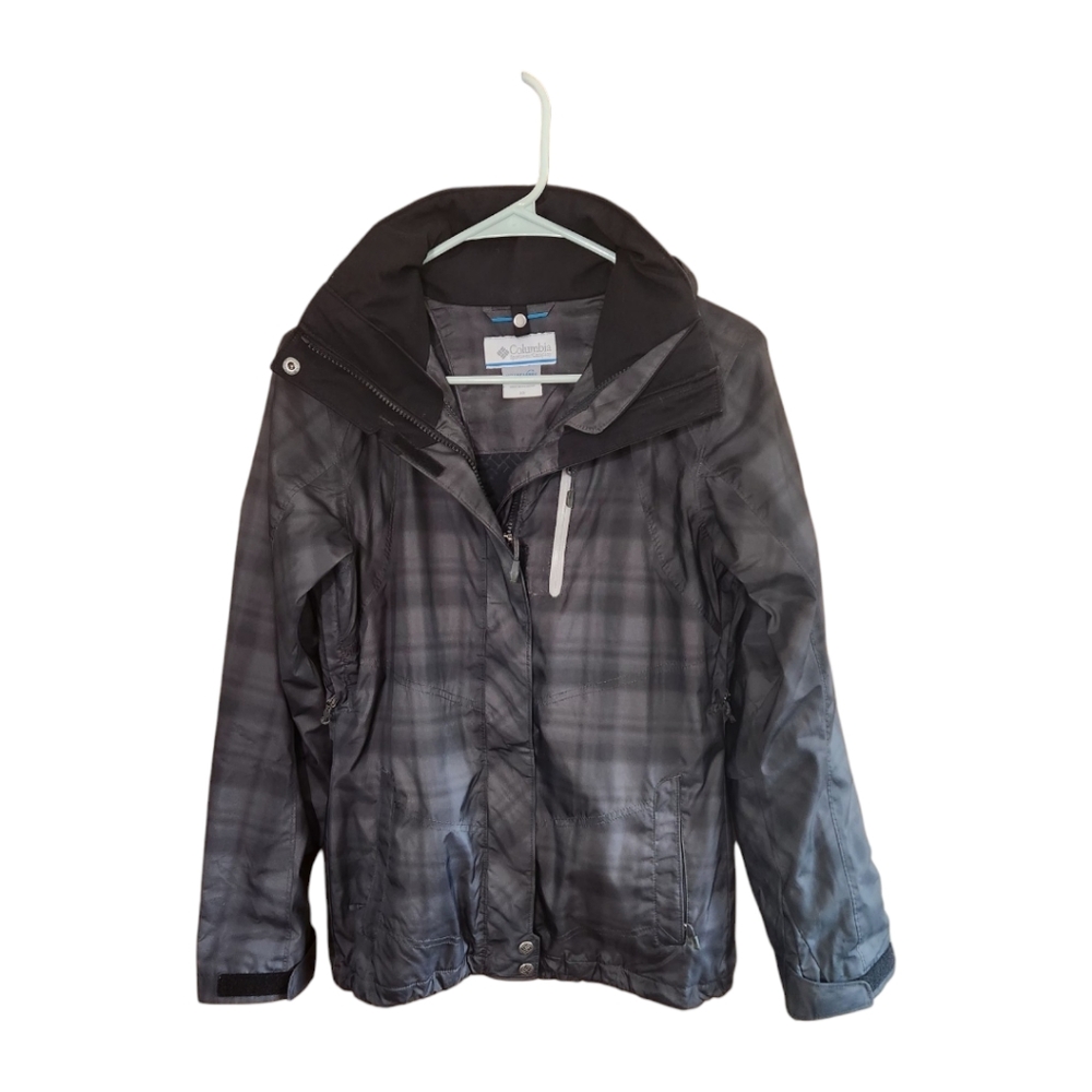 Columbia Whirlbird Interchangable Jacket (SHELL ONLY) Green/Black Plaid, W XS